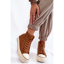 Högisolerade Sneakers för kvinnor Big Star KK274171 Brun 1