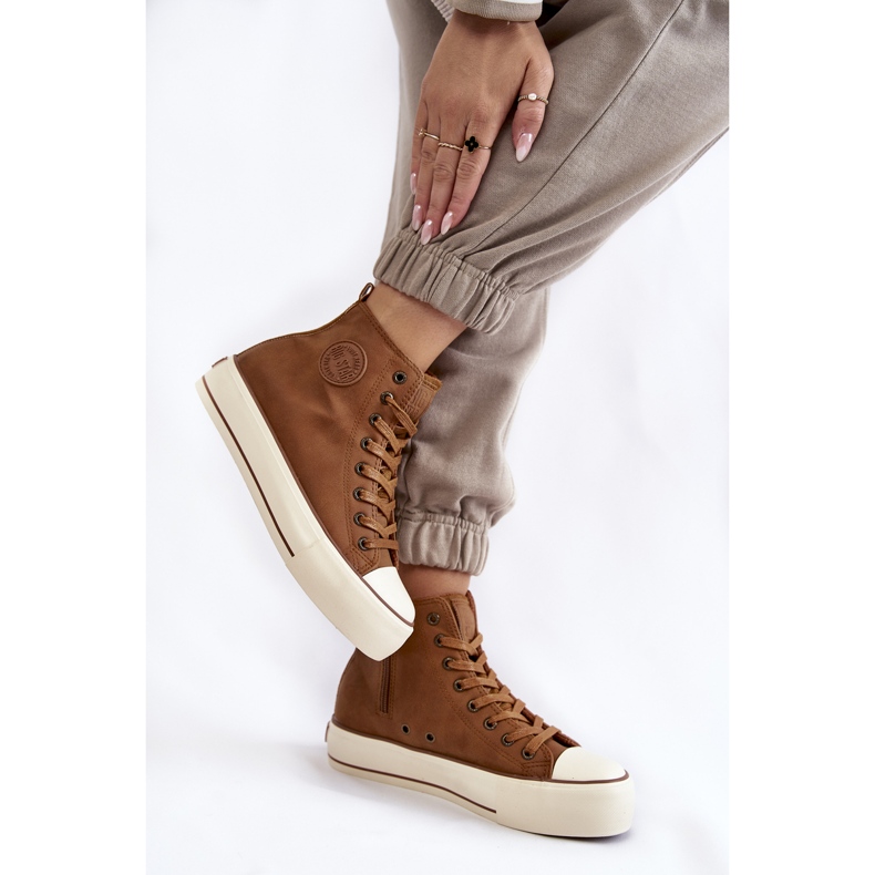 Högisolerade Sneakers för kvinnor Big Star KK274171 Brun 2