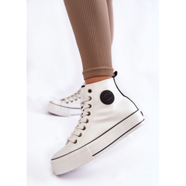 Högisolerade Sneakers för kvinnor Big Star KK274170 Vit 2