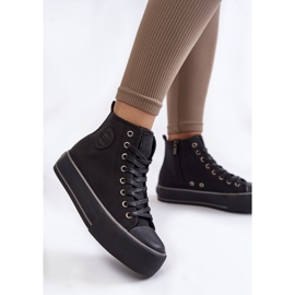 Högisolerade Sneakers för kvinnor Big Star KK274173 Svart 1