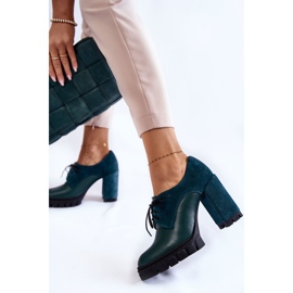 PA2 Fashionabla stövlar i mocka och läder på Green Carisa-plattformen grön 2