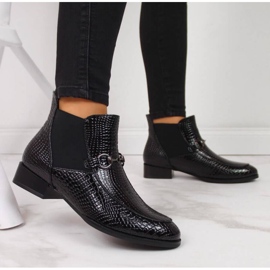 Lackad Chelsea stövel Filippo W PAW269 svart 2