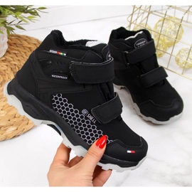 Snowboots vattentät kardborre American Club Jr AM851A svart 1