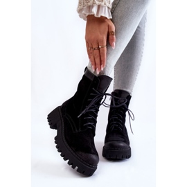 PL5 Klassiska mocka svarta varma stövlar Caima 2