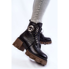 PL5 Svarta Raynes varma stövlar i läder med dragkedja 2