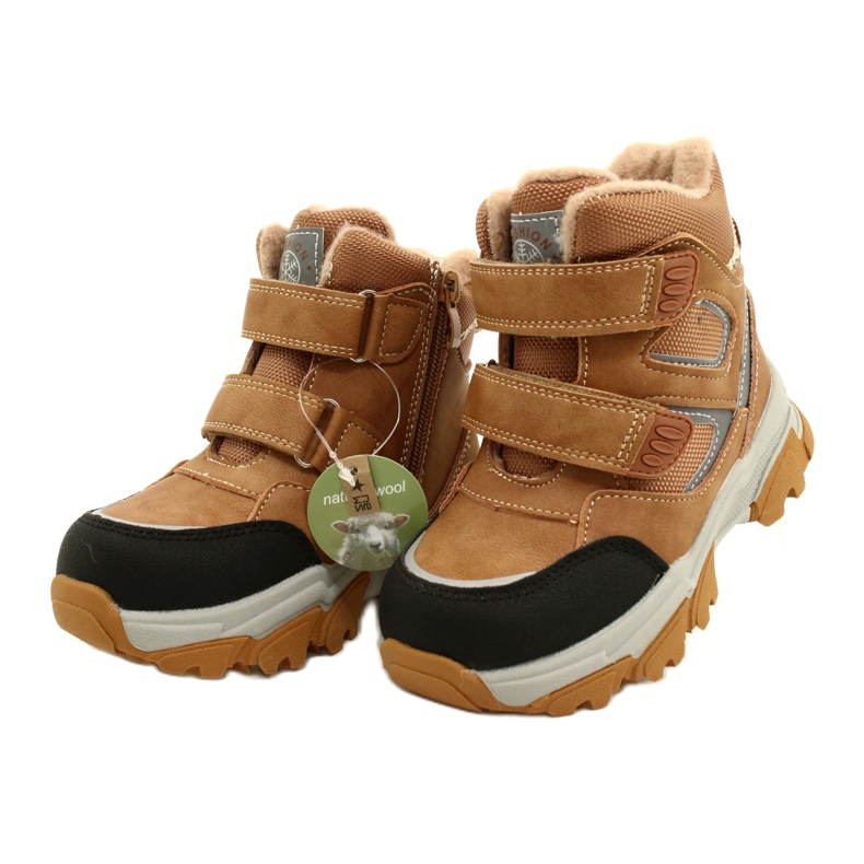 Stövlar Trappers Med kardborre Camel News 22DZ23-5251 beige gul 2