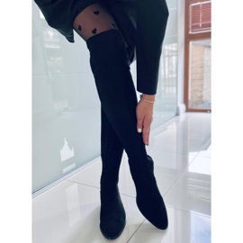 PA1 Gwen Svarta Lågklackade Over-Knee Boots 1