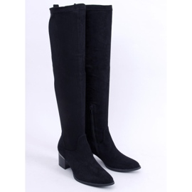 PA1 Gwen Svarta Lågklackade Over-Knee Boots 2