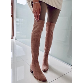 PA1 Gwen Beige Lågklackade Over-Knee Boots 1