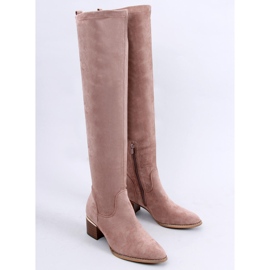 PA1 Gwen Beige Lågklackade Over-Knee Boots 2