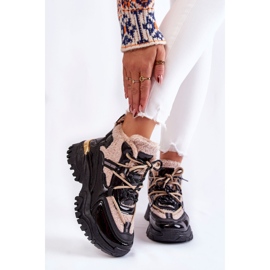 PM1 Dam sportisolerade stövlar svart och beige Edora 1