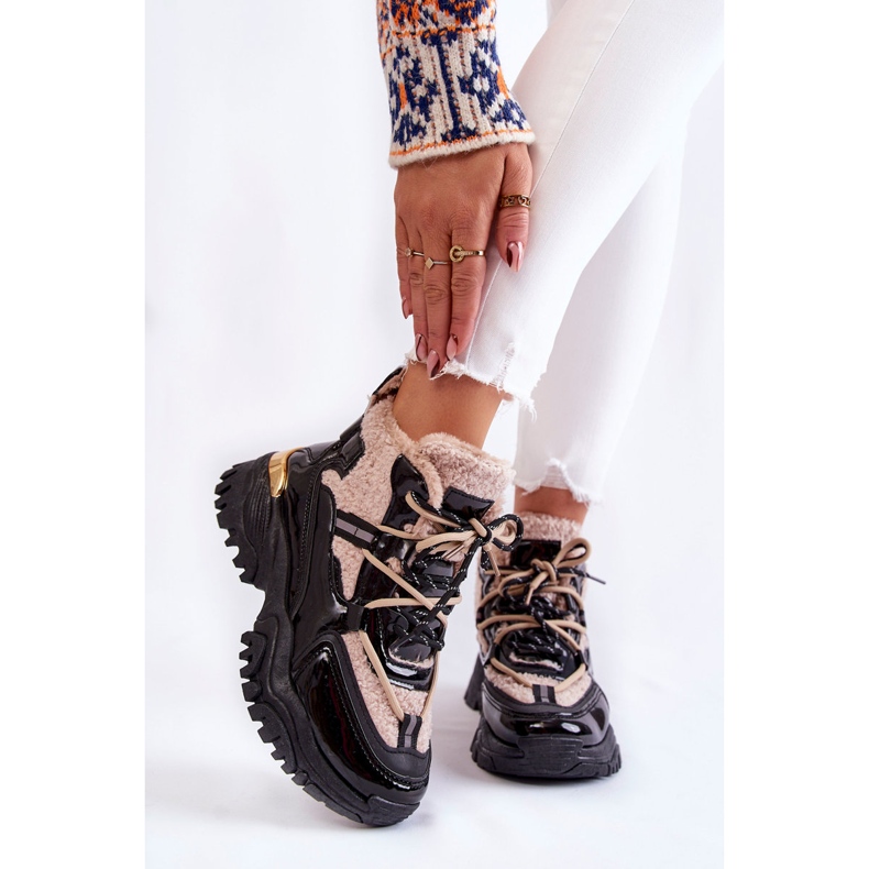 PM1 Dam sportisolerade stövlar svart och beige Edora 1