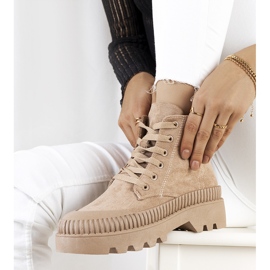 Devost bruna sneakers i ekomocka beige 1