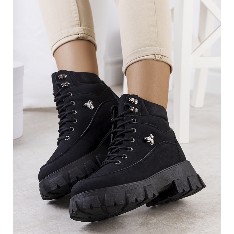 PA1 Bisa svarta vandringskängor för dam 1