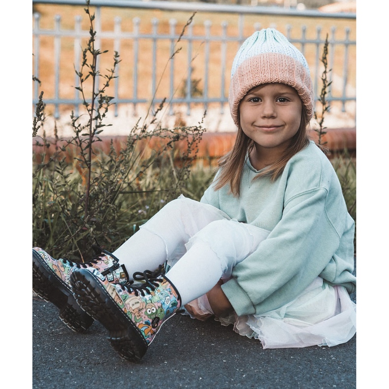 FR1 Barns varma stövlar Tryck Rosa Dexi mångfärgad 1