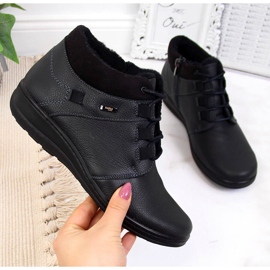 Isolerade damstövlar i svart läder Helios 521 2