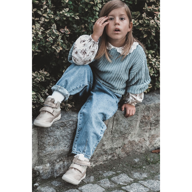 Varmstövlar för barn med kardborre Big Star KK374189 Beige-Guld brun 1