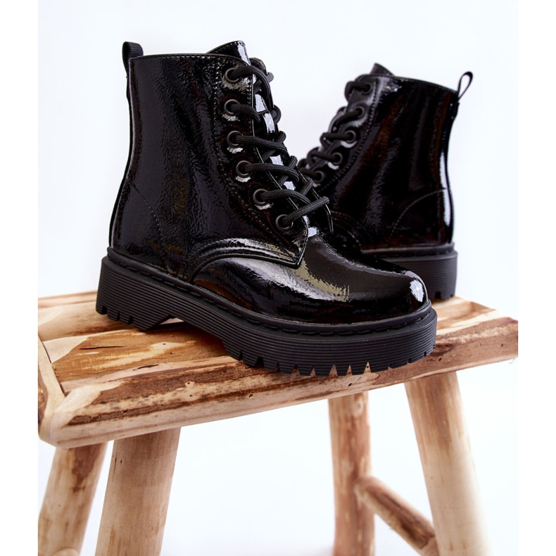 Vinceza Barnstövlar lackade med dragkedja Svart Julie 1