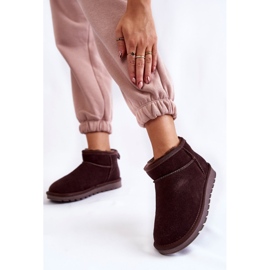 Låga snöstövlar i mocka för kvinnor Brun Shelie 2