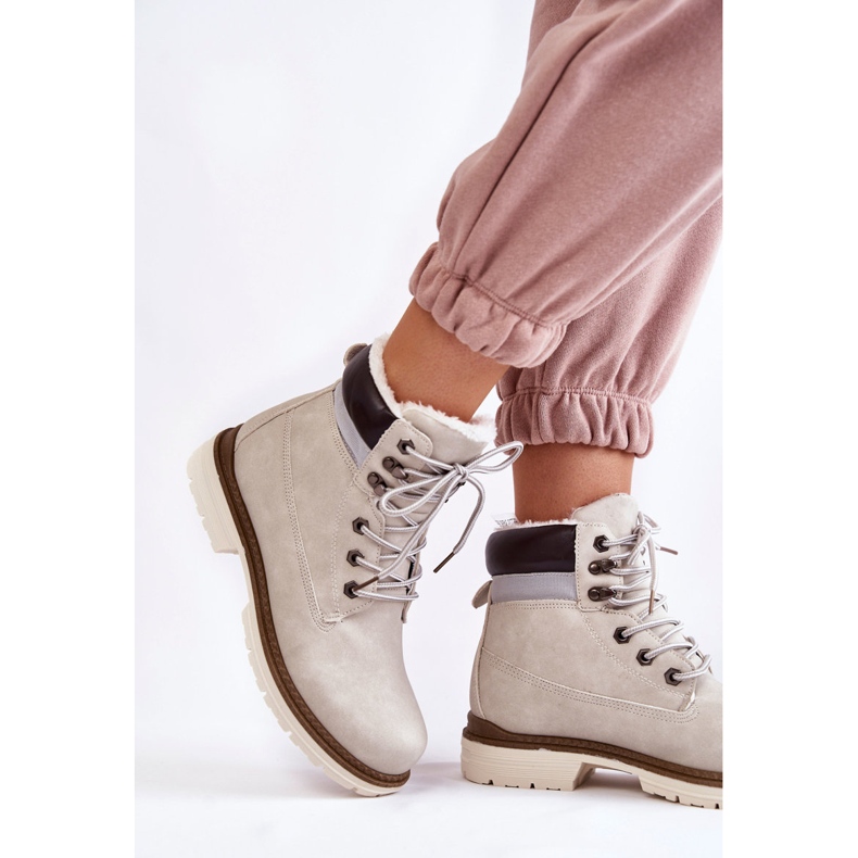 Kvinnors varma stövlar ljusgrå Lonne 2