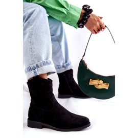 S.Barski Mockastövlar för kvinnor på platta klackar Svart Fiorenz HY66-66 3