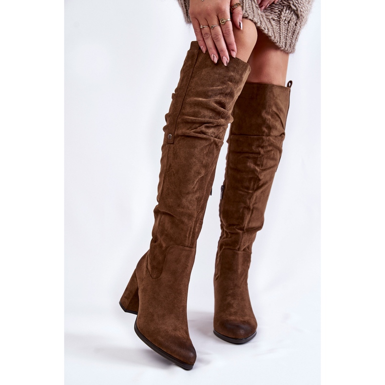 PL4 Mocka Over The Knee Boots La.Fi 270065KH-SU Mörkbrun 1