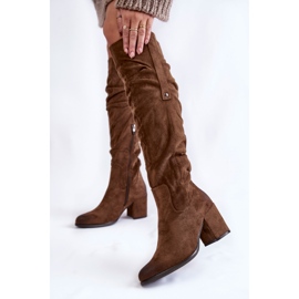 PL4 Mocka Over The Knee Boots La.Fi 270065KH-SU Mörkbrun 2