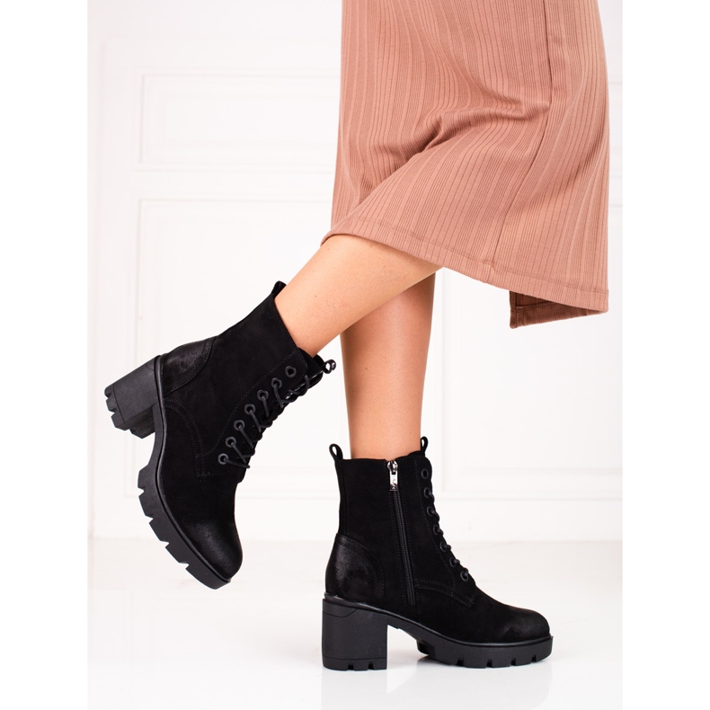 Snörväskor för kvinnor på Shelovet-stolpen svart 1