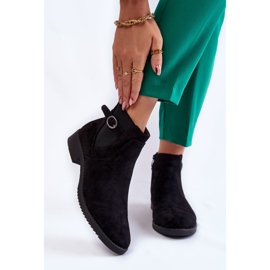 PJ1 Kvinnors varma mockastövlar Jodhpur Svart Janette 1