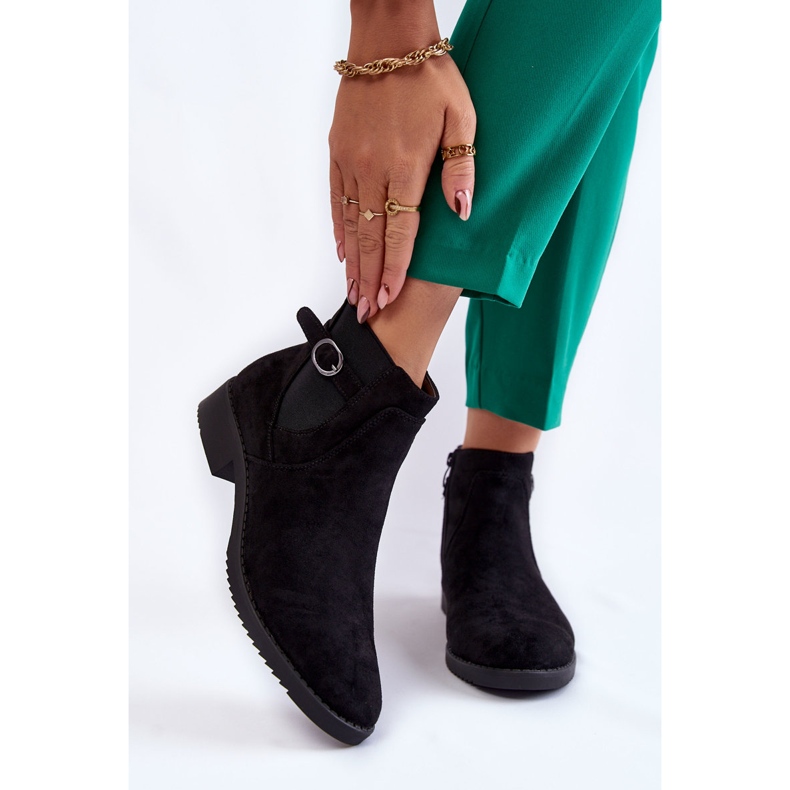 PJ1 Kvinnors varma mockastövlar Jodhpur Svart Janette 1