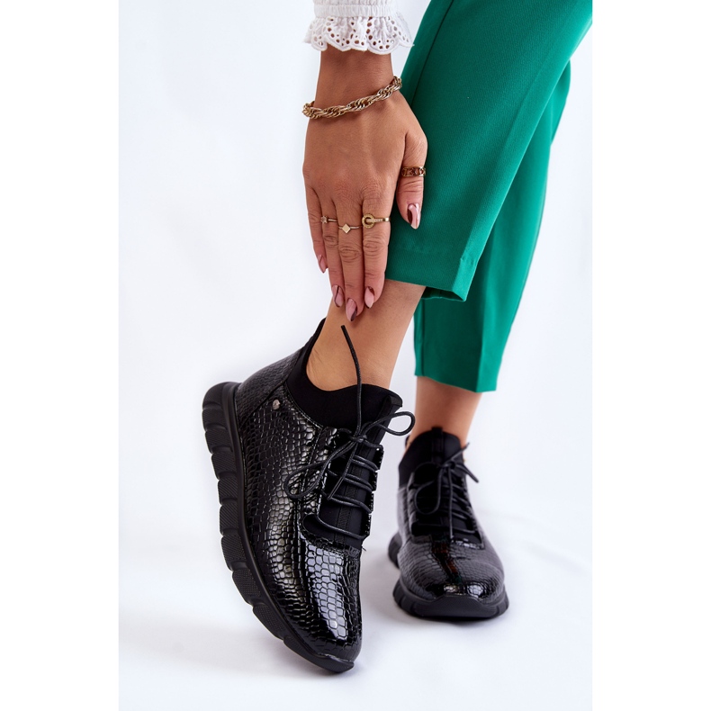 Vinceza Lätt Slip-on Sneakers dam Svart Soroco 1