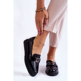 Vinceza Läder Loafers på den svarta Abisso-plattformen 1