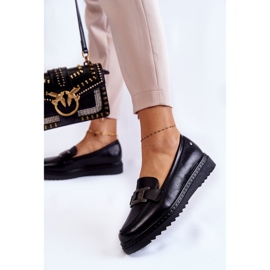 Vinceza Läder Loafers på den svarta Abisso-plattformen 2