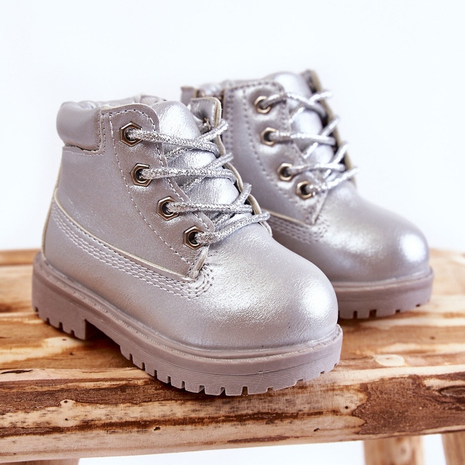 Barns Trappers Boots med dragkedja Silver Dexter silver- 1