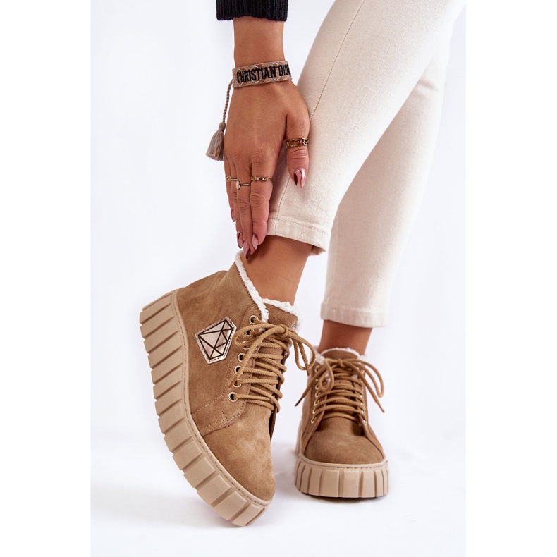 Lewski Shoes Mocka Sportskor Knyt Lewski Skor 3252 / N Beige 1