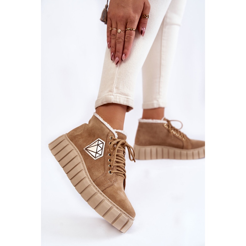 Lewski Shoes Mocka Sportskor Knyt Lewski Skor 3252 / N Beige 2