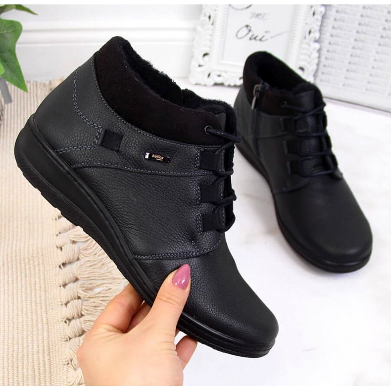 Isolerade läderstövlar Helios W H521A svart 1