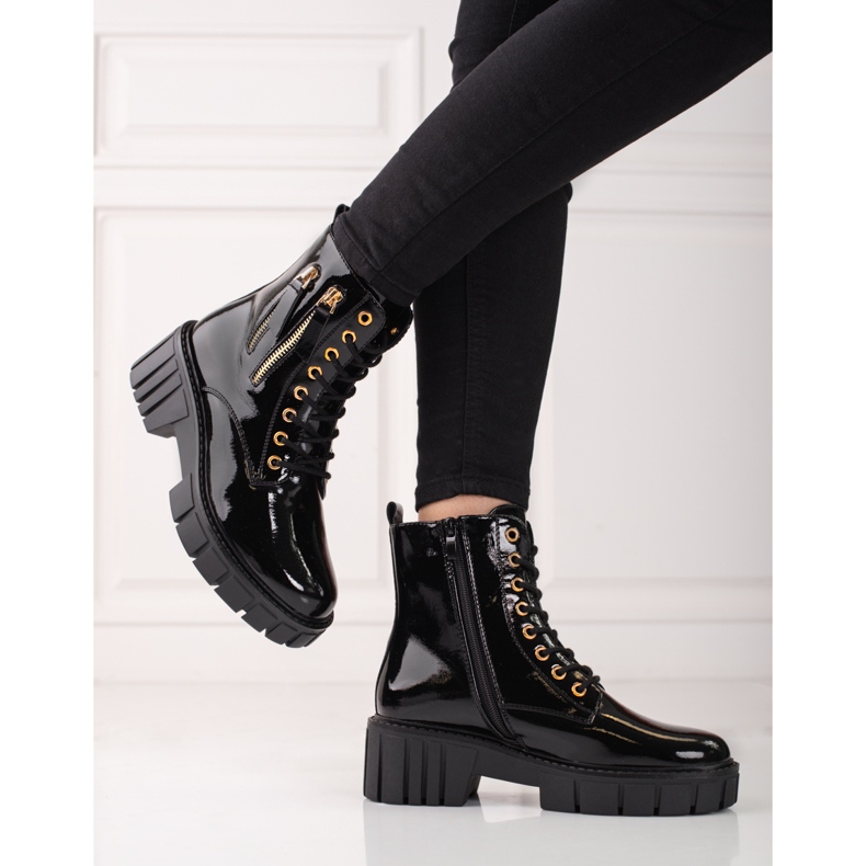 Goodin Moderiktiga fångar med dekorativa dragkedjor svart 2