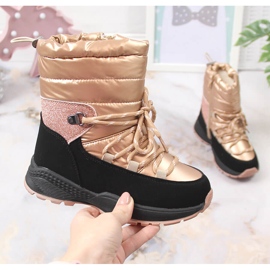 News Snöskor för tjejer, isolerade med fårull, gyllene Nyheter svart 1