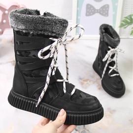 Svarta Potocki flickskor med päls 1