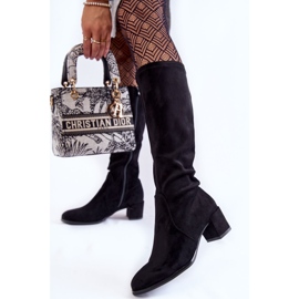 Sergio Leone Klassiska svarta Harpen-mockastövlar 2