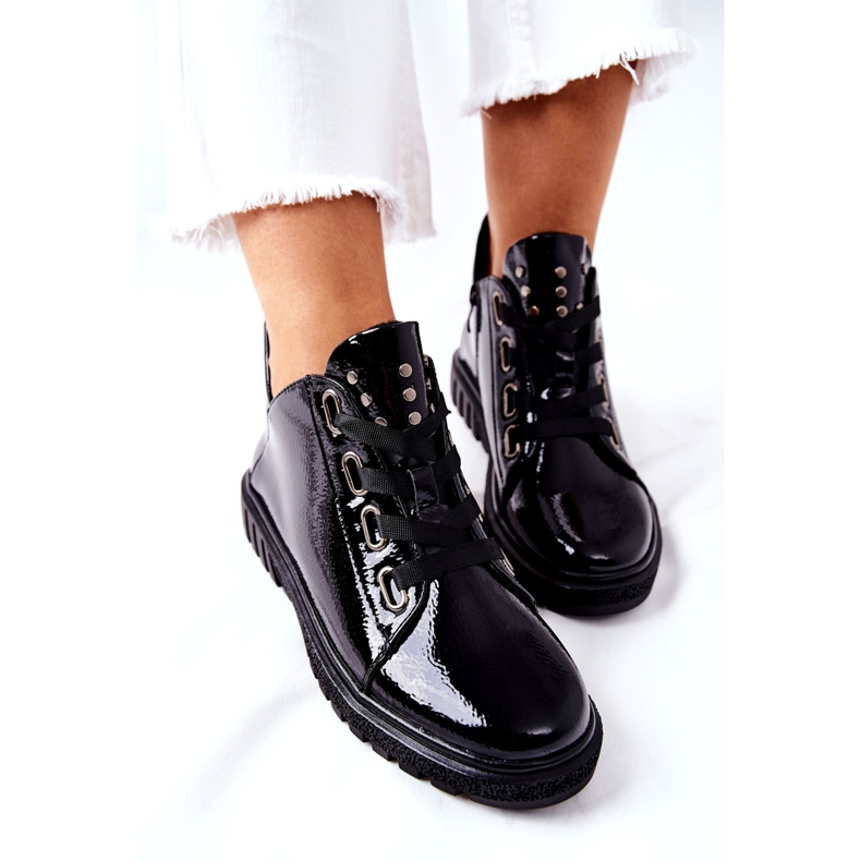 Lackerade skor Sergio Leone PB210 Svart 3