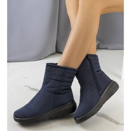 PA1 Alani marinblå quiltade snöstövlar 1