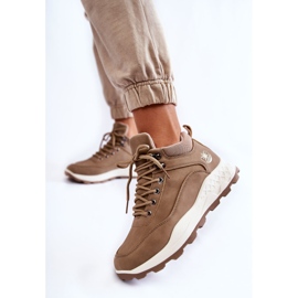 PA1 Kvinnors varma vandringsskor Trappers Beige Otto 1