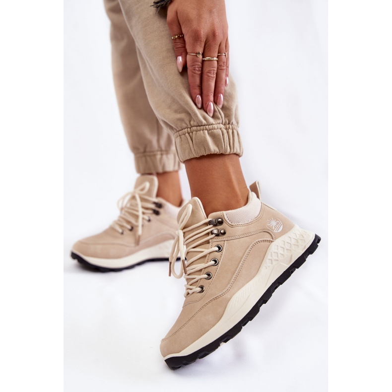 PA1 Kvinnors varma vandringsskor Trappers Light Beige Otto 2
