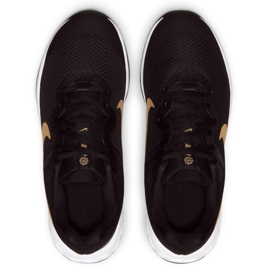 Nike Revolution 6 Jr DD1096 002 löparskor svart gyllene 5