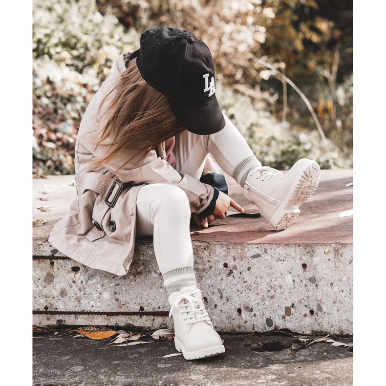 Barns Warm Trappers Boots Ljus beige Dexter 2