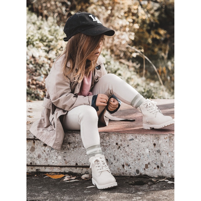 Barns Warm Trappers Boots Ljus beige Dexter 1