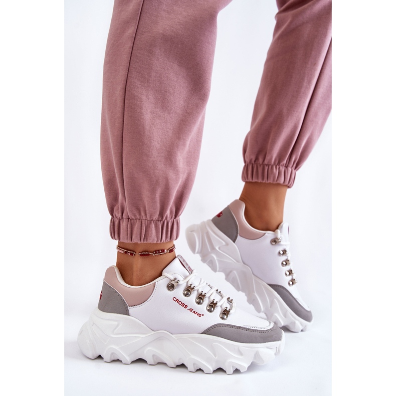 Sneakers för kvinnor på plattformen Cross Jeans KK2R4071C Vit 2