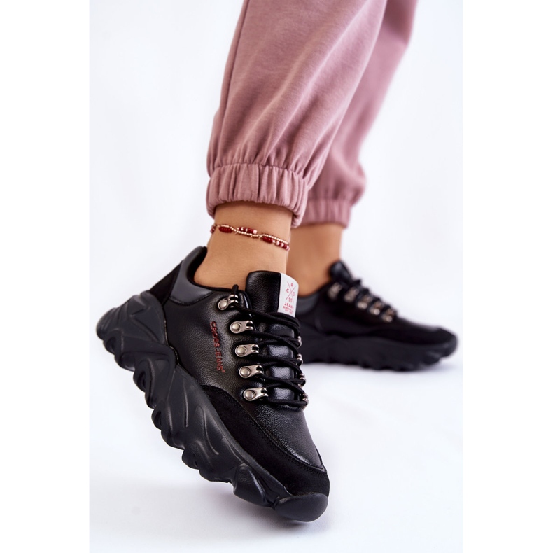 Damsneakers On The Platform Cross Jeans KK2R4073C Svart 2